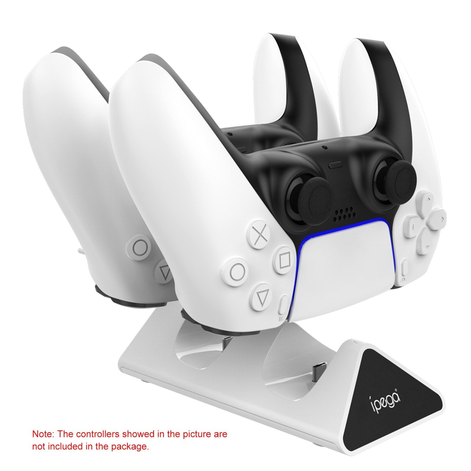 IPEGA PG-P5012 Controller Charging Dock Dual PS5 Controller Charger Station Stand with LED-Indicator IPEGA PG-P5012 Controller Charging Dock Dual PS5 Controller Charger Station Stand with LED-Indicator